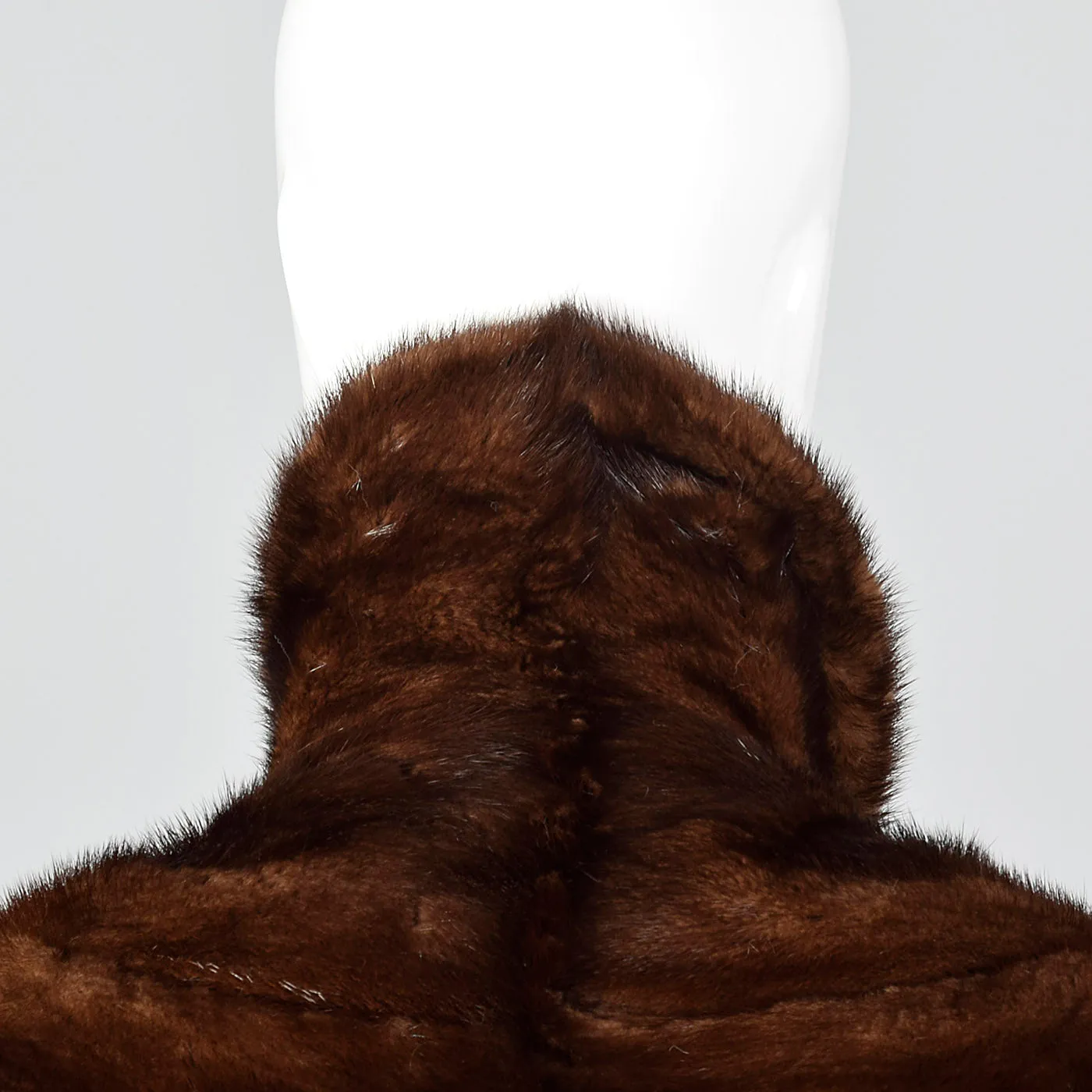 1950s Brown Mink Stole with Pockets