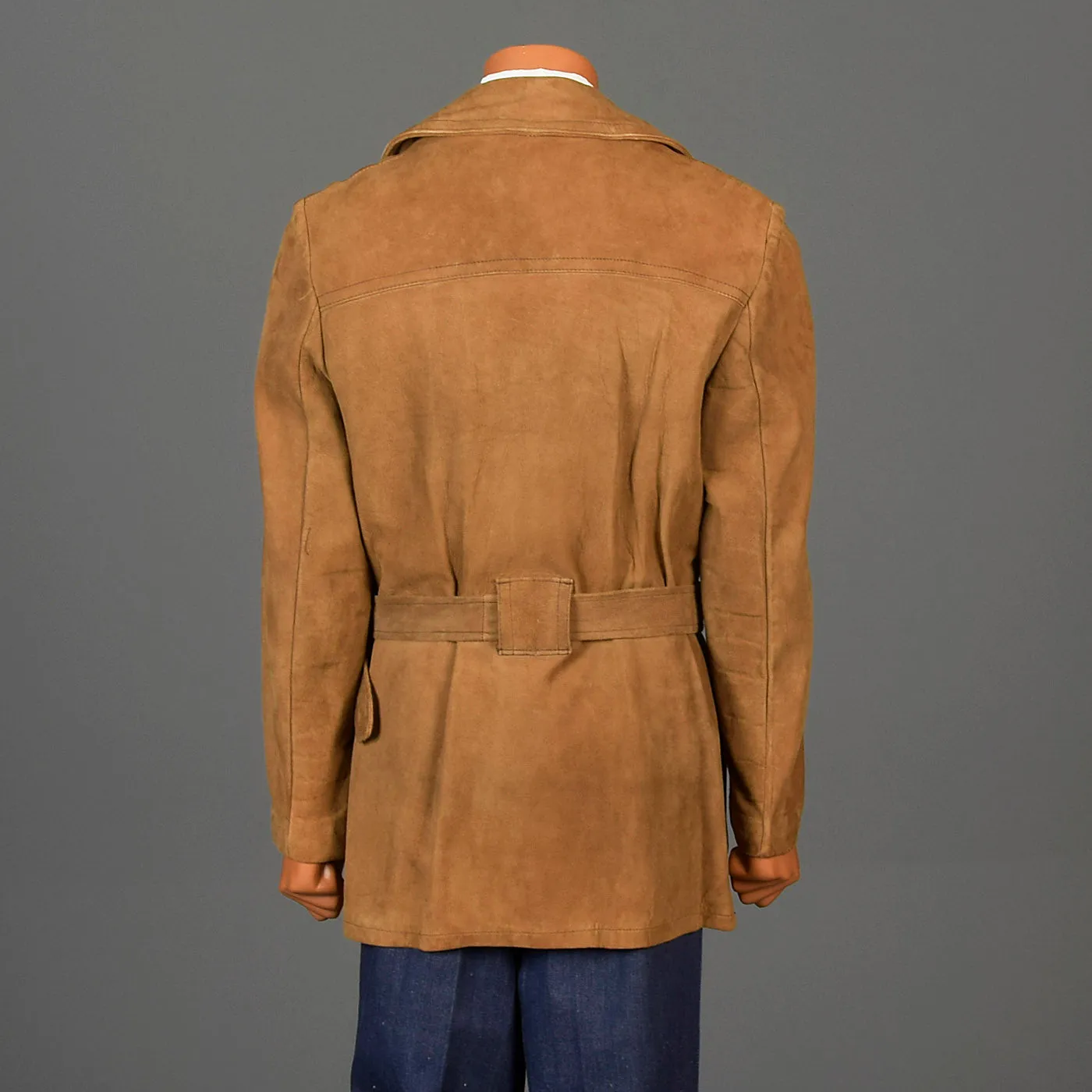 1960s Mens Suede Leather Shooting Jacket