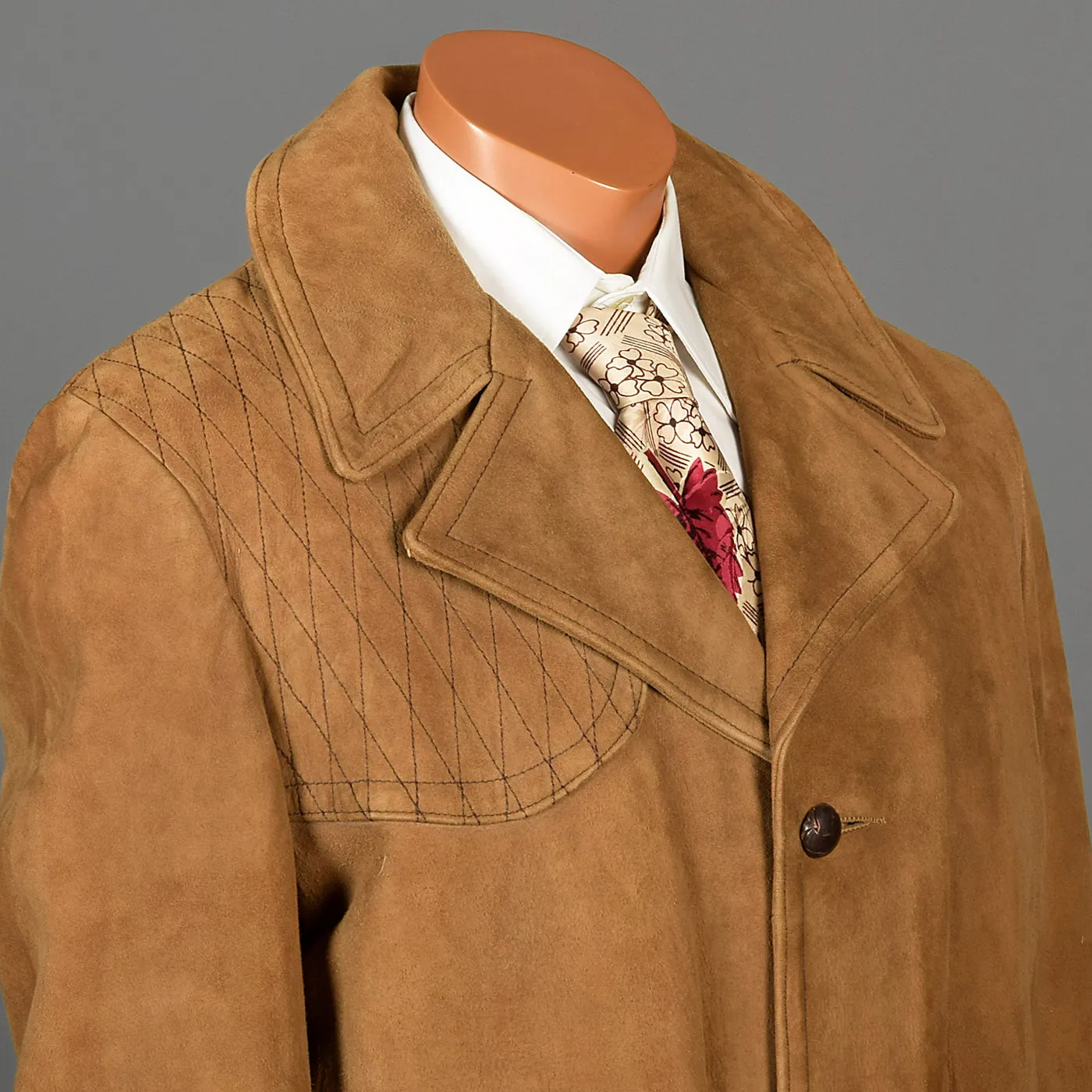 1960s Mens Suede Leather Shooting Jacket