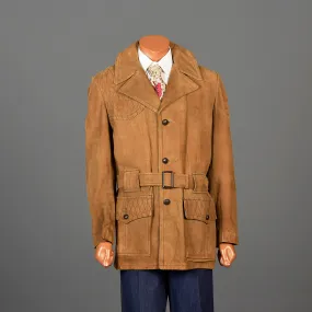 1960s Mens Suede Leather Shooting Jacket