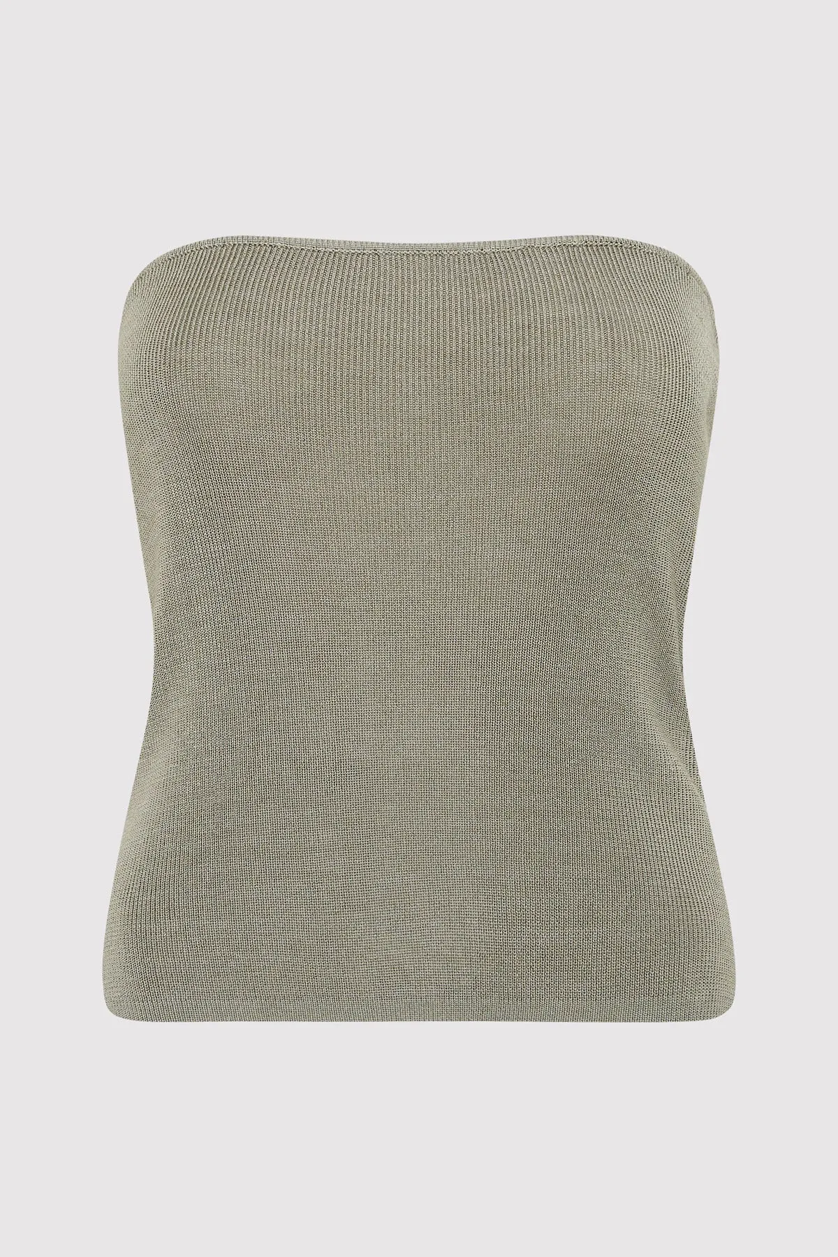 90s Strapless Knit Top - Shadow