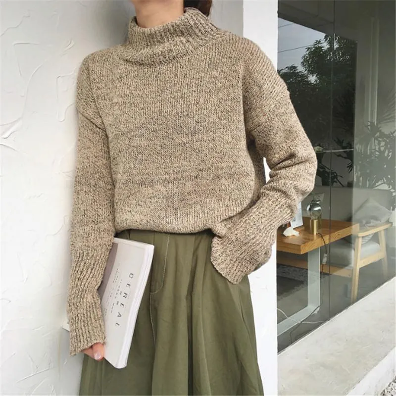 Earth Gray Colors Knit Warm Cozy Sweater