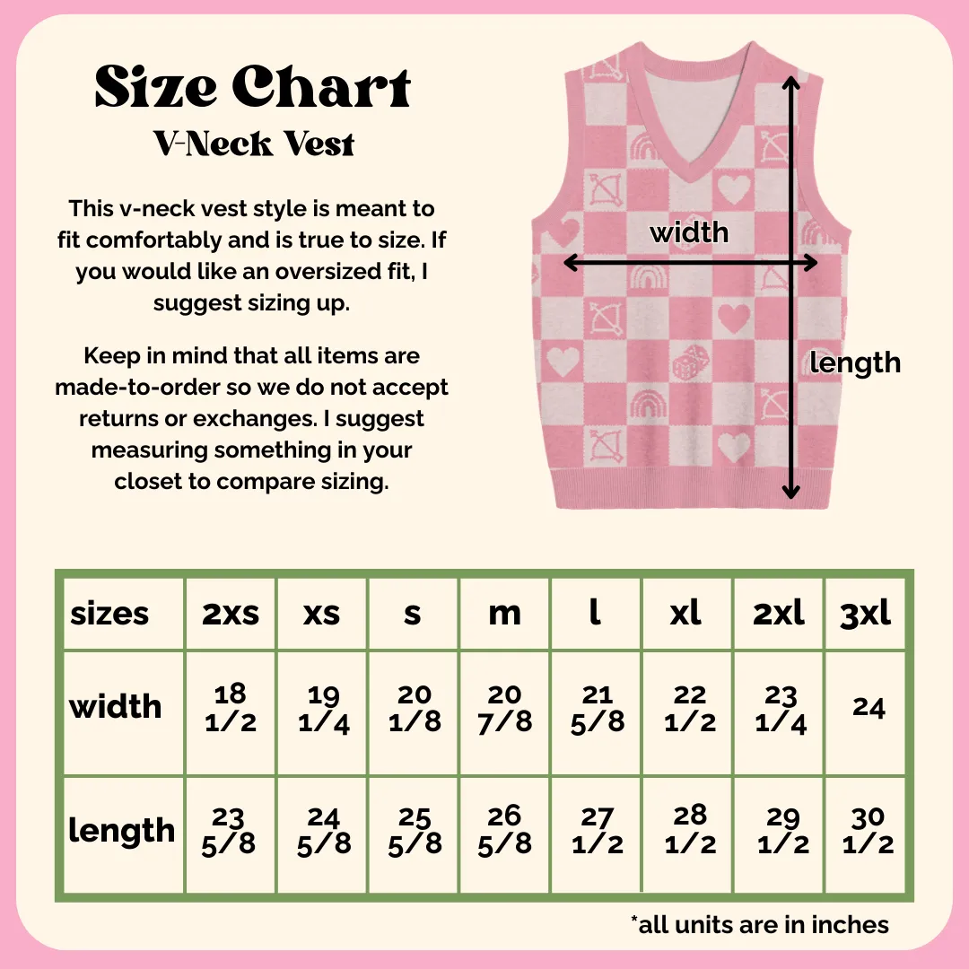 Evermore Checkered Knit Vest