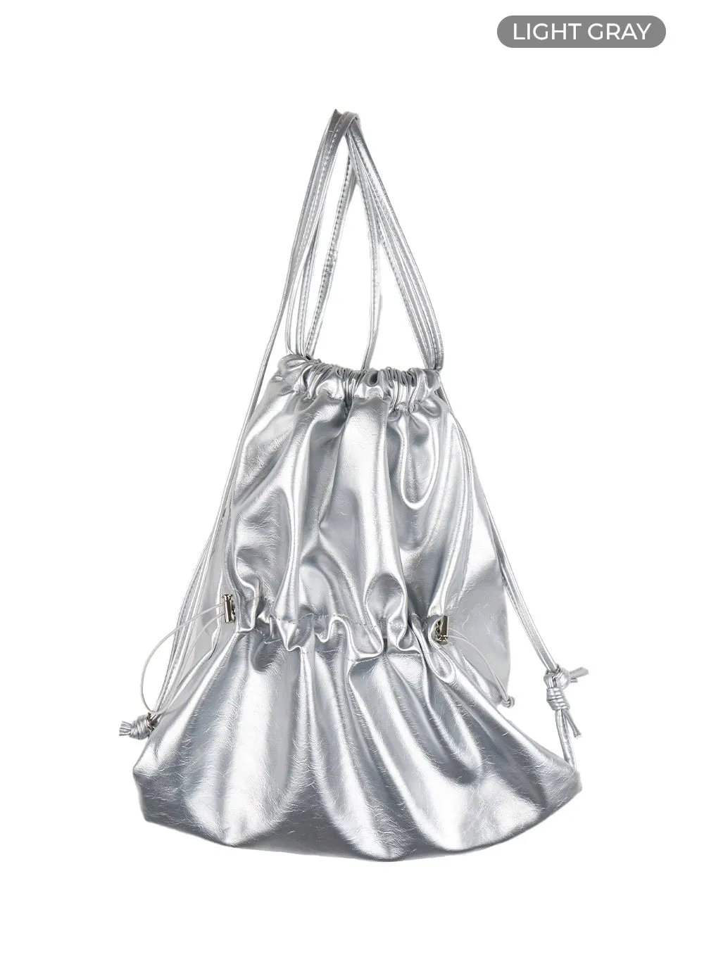 Faux Leather String Backpack CU410