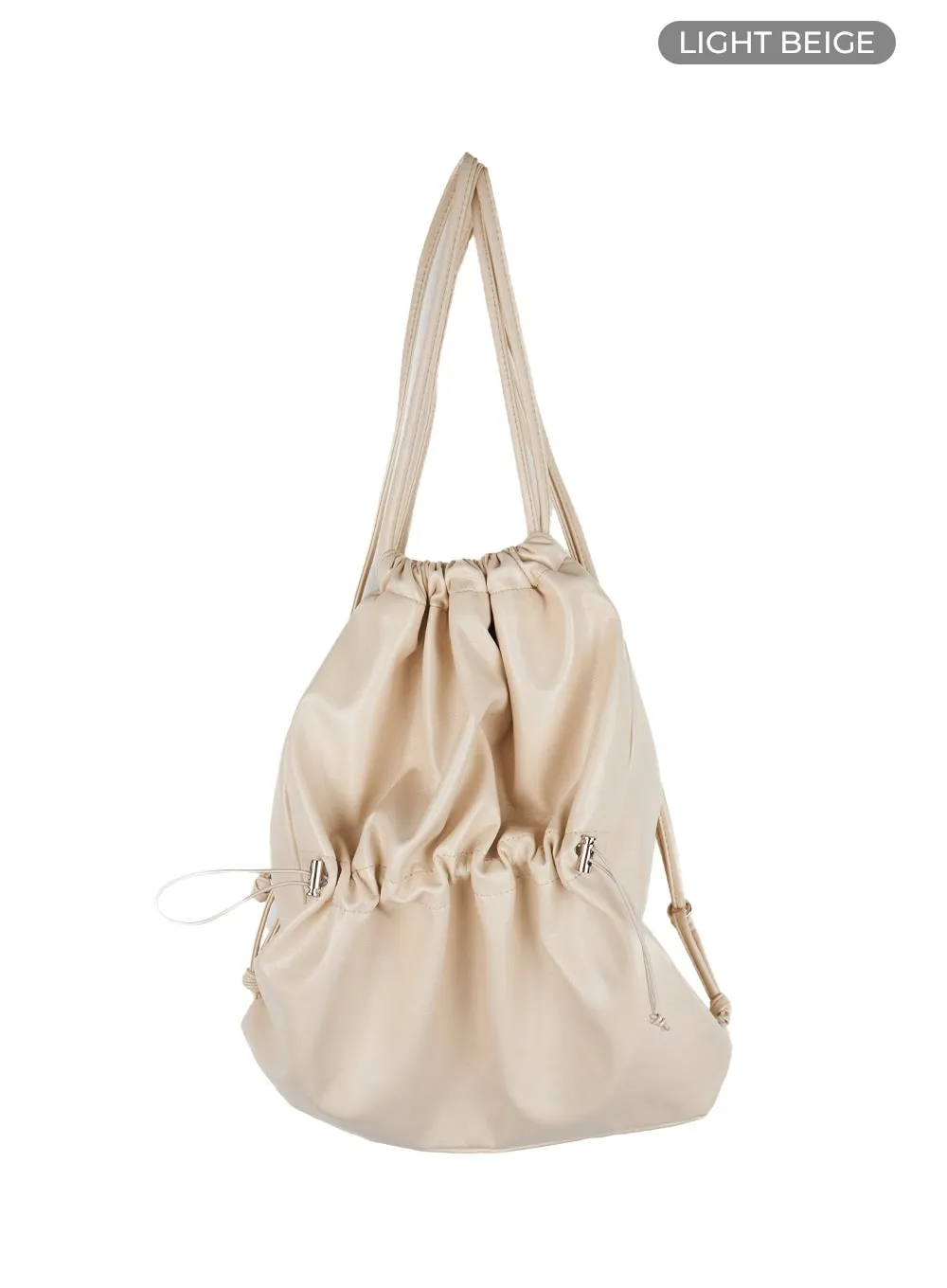 Faux Leather String Backpack CU410