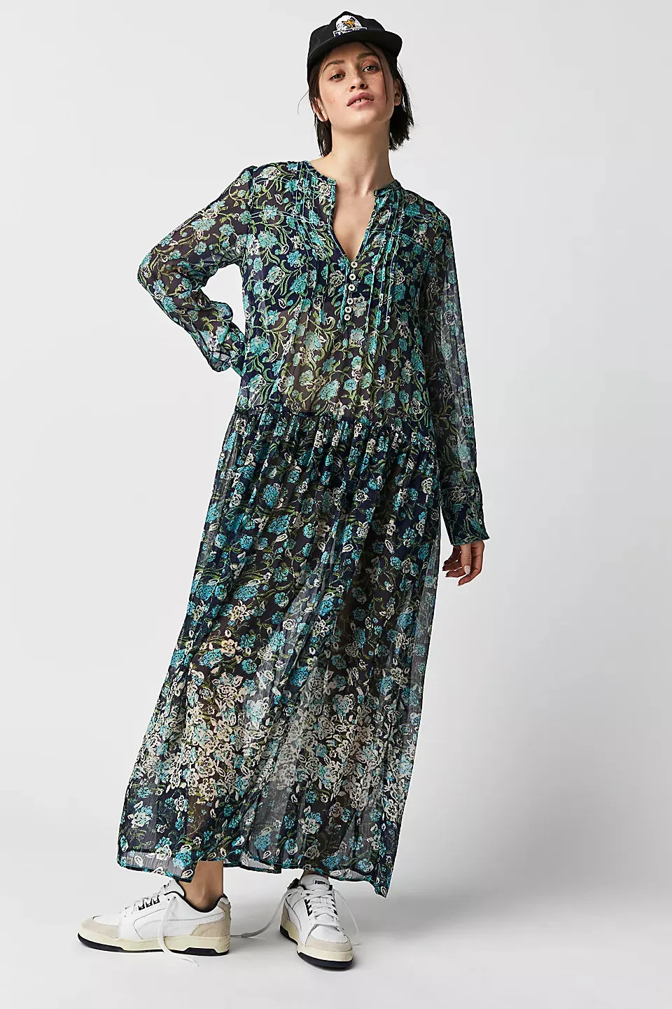 Free People See It Through Dress in Twilight