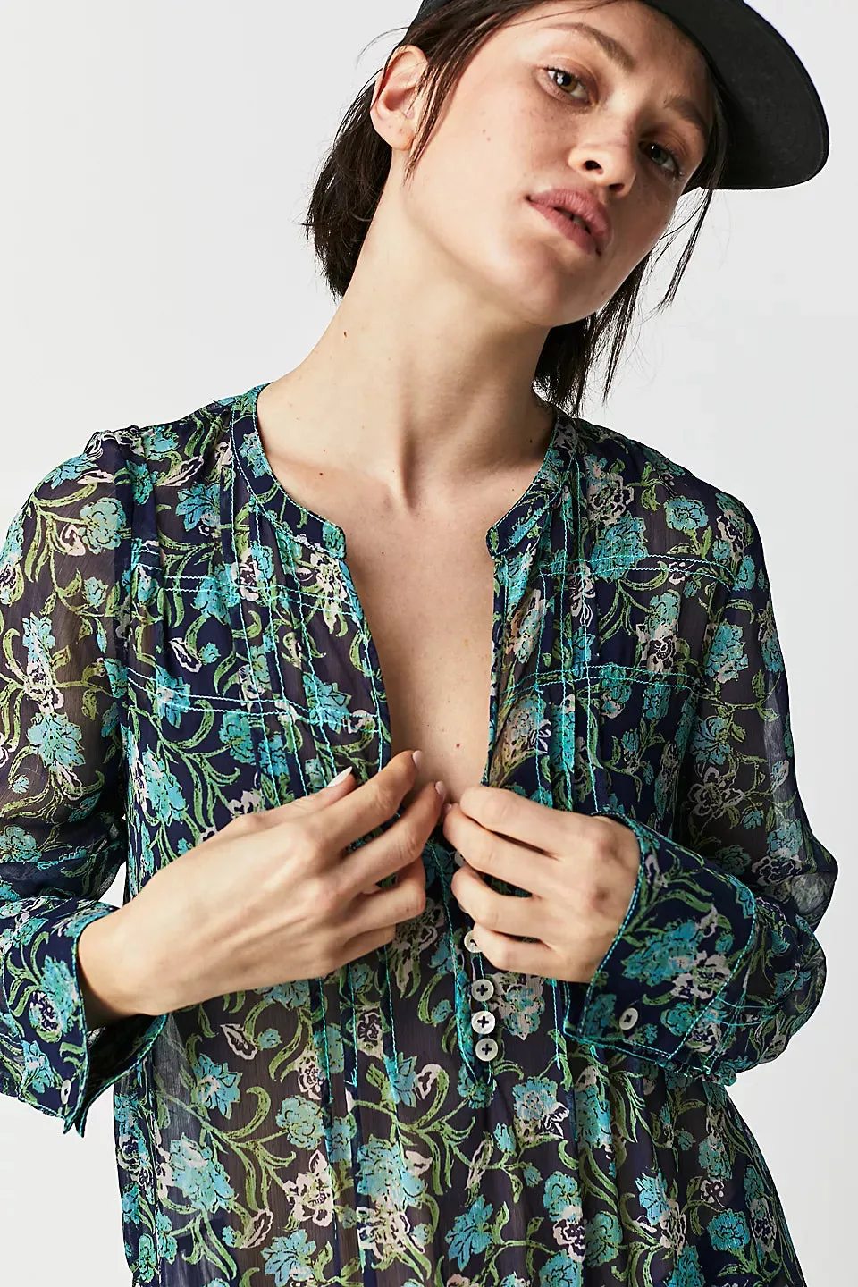 Free People See It Through Dress in Twilight