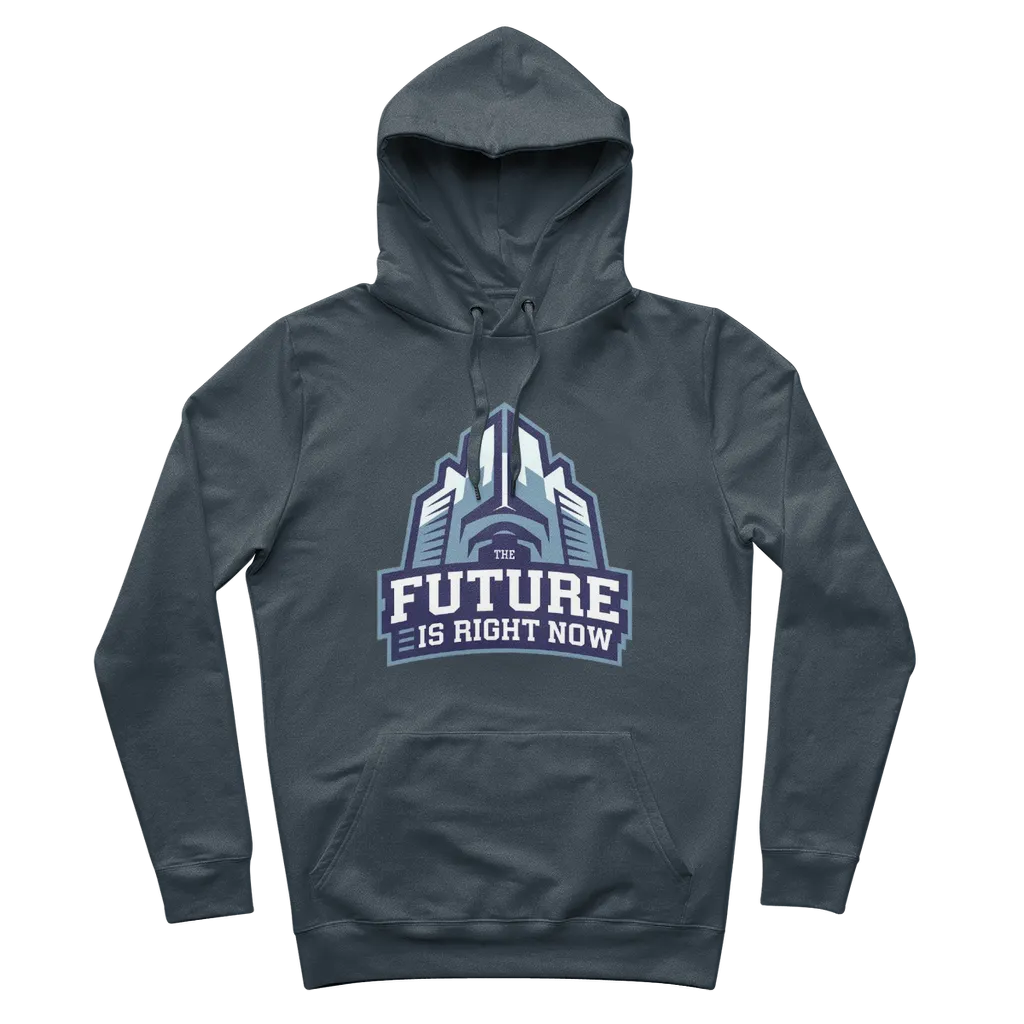 Future Is Right Now 100% Organic Cotton Graphic Hoodie