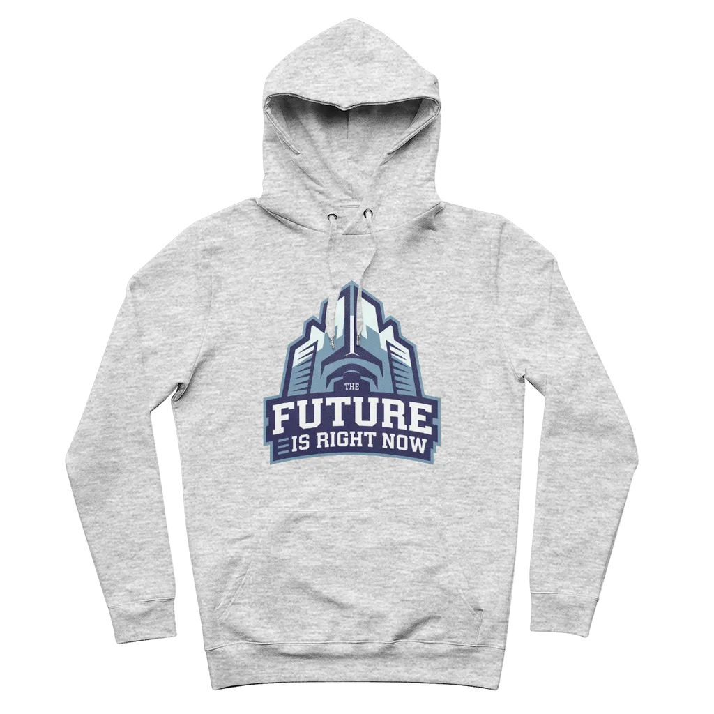 Future Is Right Now 100% Organic Cotton Graphic Hoodie