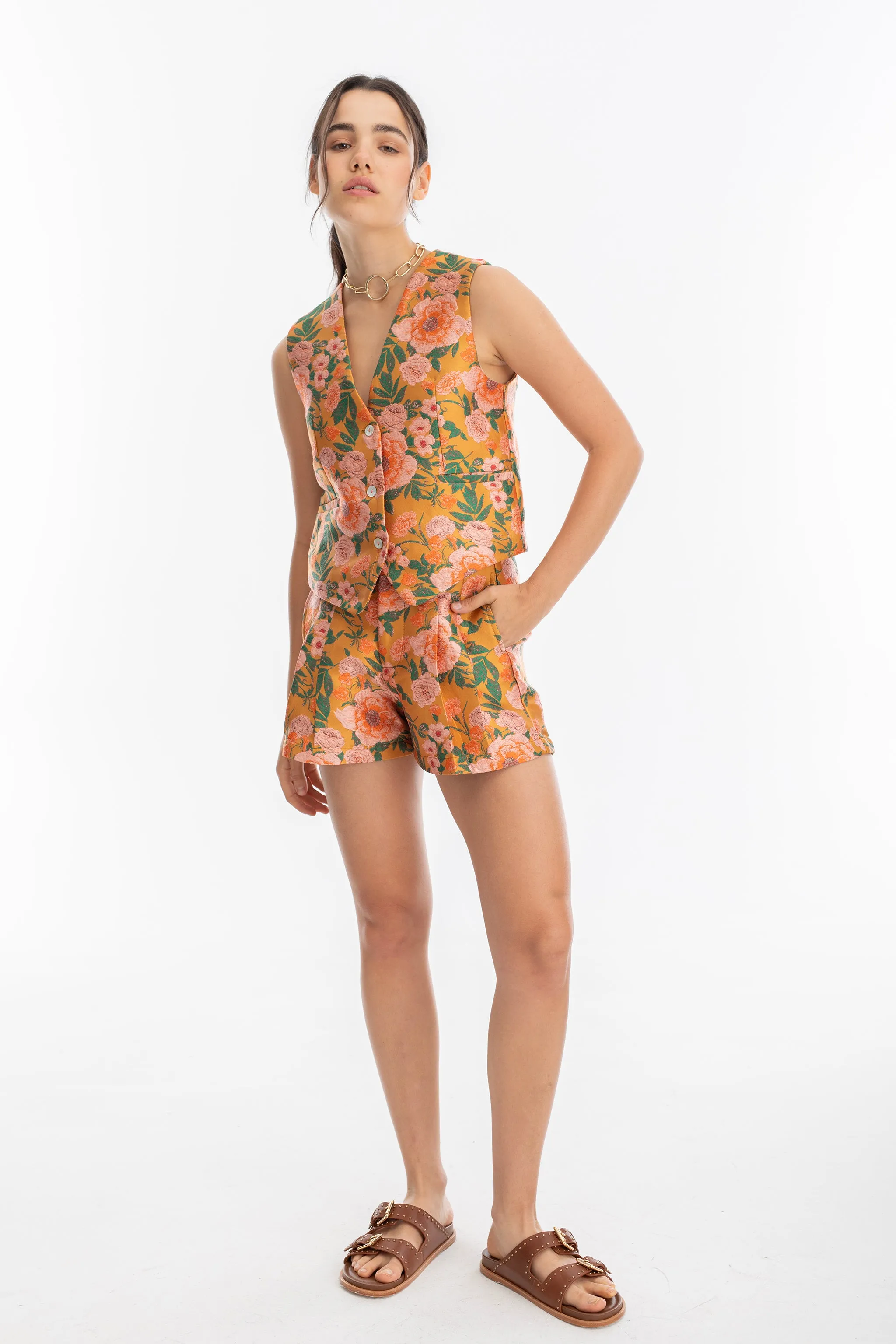 Jack Brocade Vest - Royal Brocade