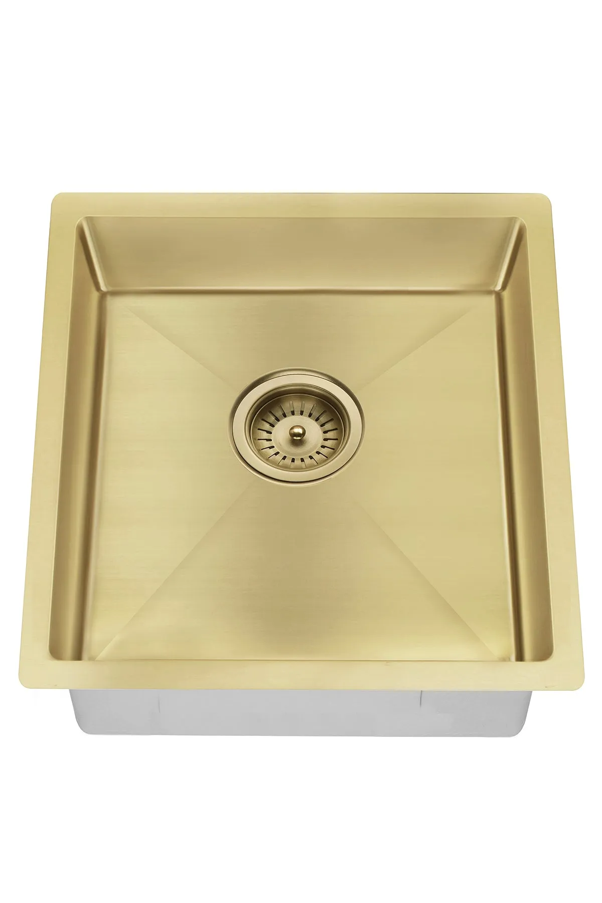 Lavello Kitchen Sink - Single Bowl 450 x 450 - PVD Brushed Bronze Gold