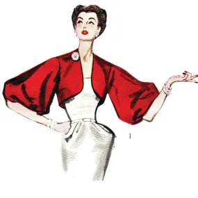 PDF - 1950s Sewing Pattern, Shorty Jackets - Bust: 34” (86.4cm) - Download