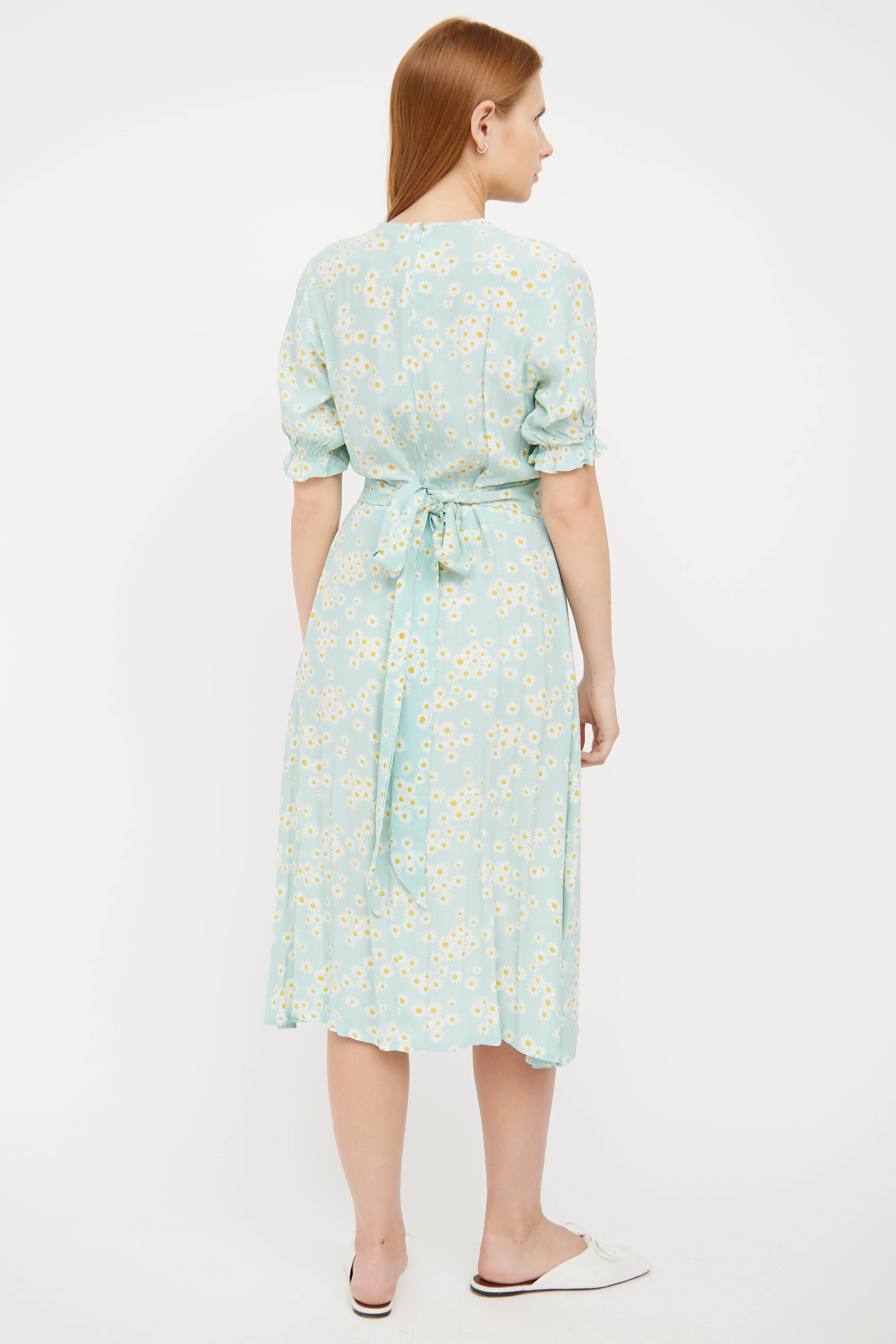 Seafoam Green Daisy Maxi Dress
