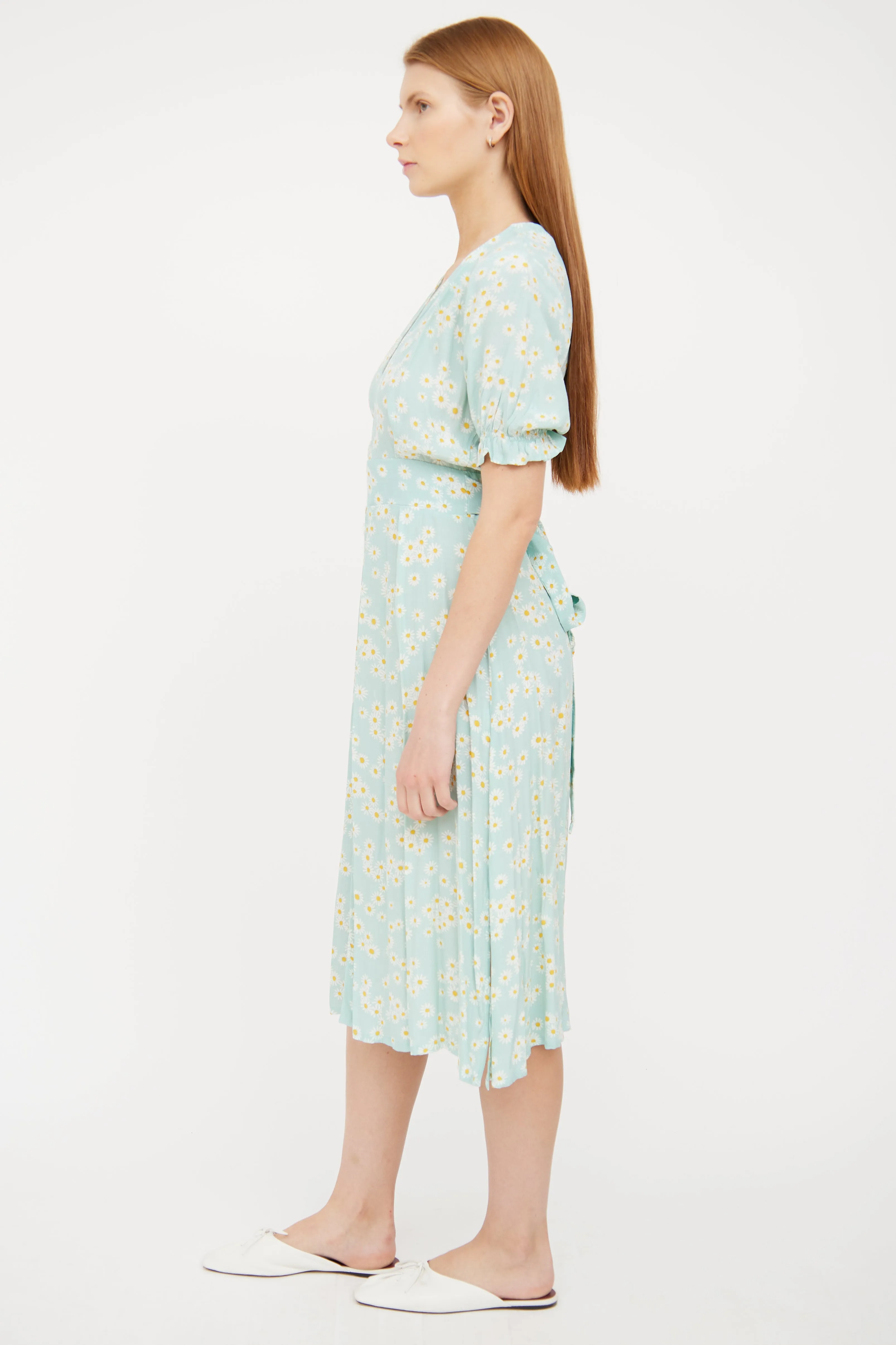 Seafoam Green Daisy Maxi Dress