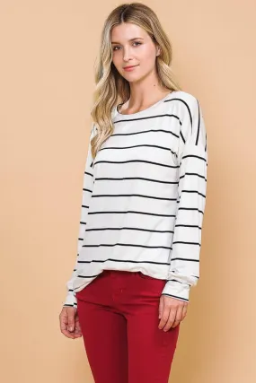 Striking Stripe Long Sleeve Top