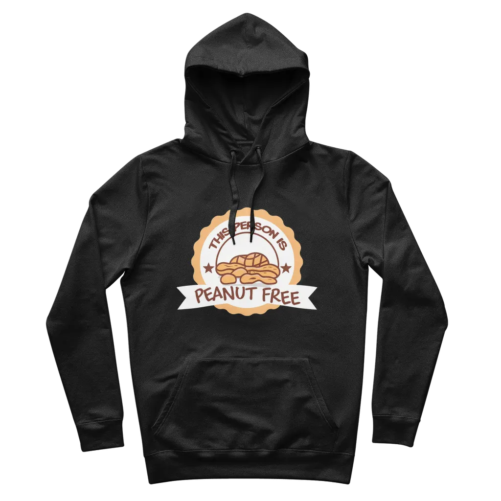 This Person Is Peanut Free Organic Cotton Graphic Hoodie