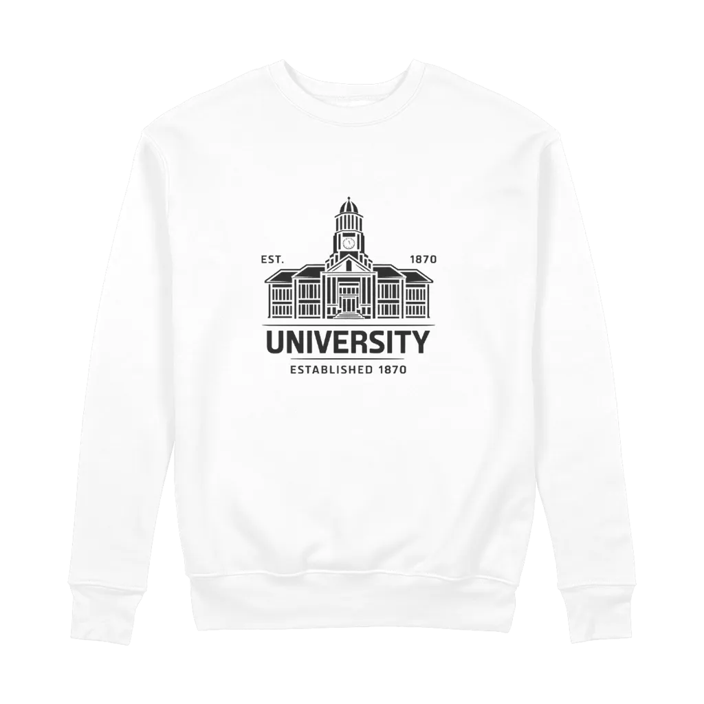 University Established 100% Organic Cotton Graphic Sweatshirt