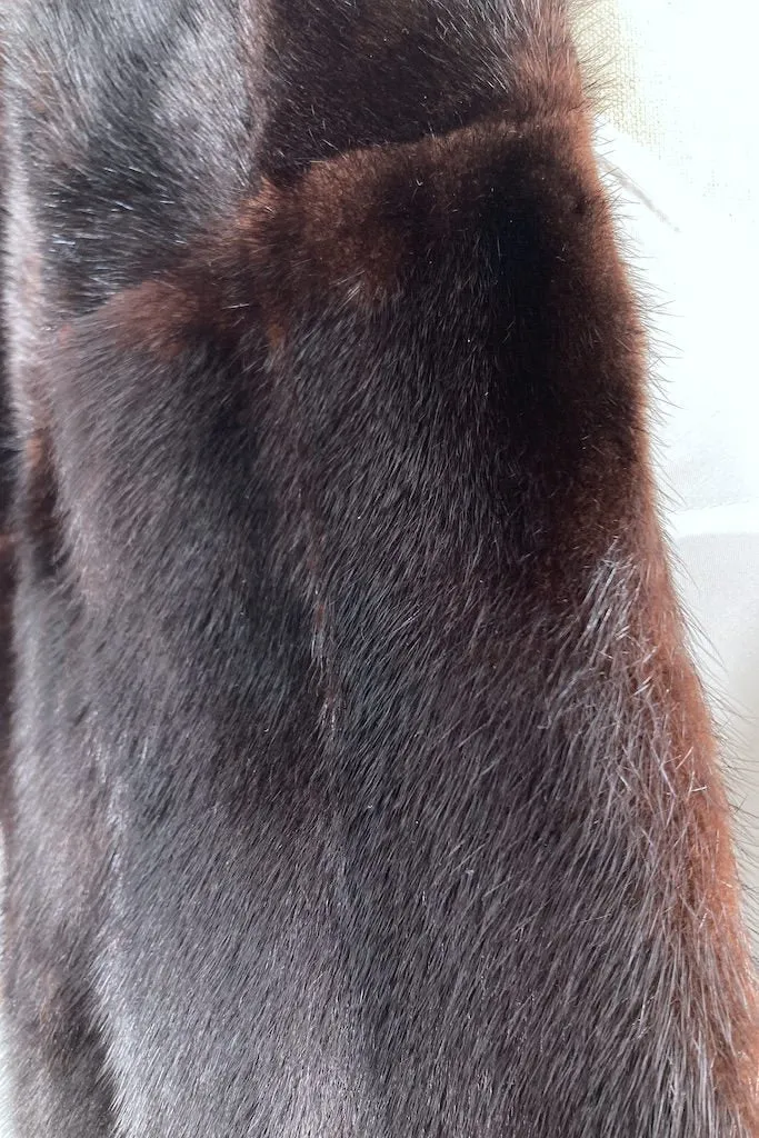 Vintage 1950s Dark Brown Fur Stole